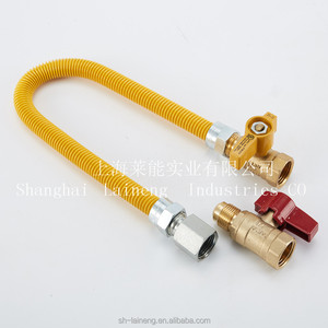 Connettore Gas CSA giallo rivestito <span class=keywords><strong>tubi</strong></span> <span class=keywords><strong>in</strong></span> <span class=keywords><strong>acciaio</strong></span> inox <span class=keywords><strong>per</strong></span> apparecchio linea Gas di alimentazione - Product Image 6