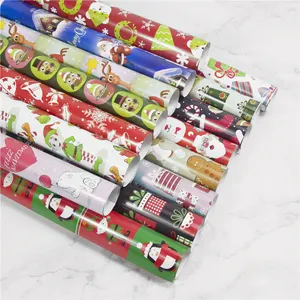 Many designs stock wholesale packing christmas gift wrapping paper