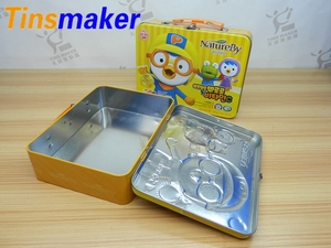 Caja De Lata <span class=keywords><strong>Rectangular</strong></span> Con Mango de Almacenamiento lindo Al Por Mayor - Product Image 2