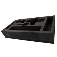 Mousse d'emballage en polyéthylène expansé noir, insert en mousse personnalisé pour boîte