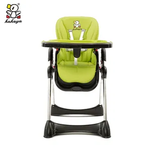 Cadeira alta dobrável multifuncional do bebê, com rodas de borracha/cadeira alta/cadeira de alimentação do bebê