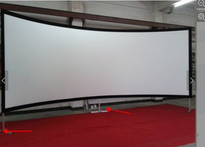 150 Pouce Grande Taille Mat Blanc Matériel Galbés Fixe Cadre Écran Projecteur Pour Home Cinéma - Product Image 5