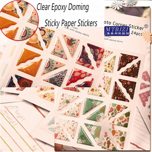 Cristal resina epoxi doming y revestimiento de papel pegajoso pegatinas de la etiqueta del equipaje - Product Image 6