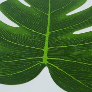 V-3123 Vente Chaude Hawaii Fête Mer Plage Décoration Vert Feuille De <span class=keywords><strong>Monstera</strong></span> Artificielles Pour Table - Product Image 3