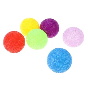 Parçacık Plastik Topları Kedi Oyuncak Renkli Oyun Oyuncak Çan Kedi Teaser Parçacıklar Pet Şeffaf Plastik Top Rastgele Renk - Product Image 6