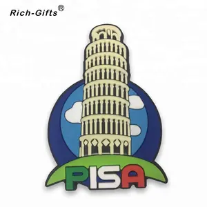 Torre Inclinada de Pisa Italia 3D PVC recuerdo imanes de nevera