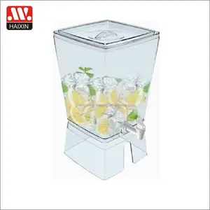 Distributeur d'eau froide/boisson/boisson/bière/jus en plastique haixing 5.3-13l avec robinet à buse en silicone