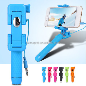 Toma de bolsillo mini pen palo autofoto con led luz flasd, plegable autofoto monopod para smartphone - Product Image 6