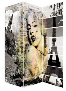 Directo de fábrica Decorativo 3 Panel Lienzo Decorativo Biombo Tabique Antiguo Inglés <span class=keywords><strong>Marilyn</strong></span> <span class=keywords><strong>Monroe</strong></span> - Product Image 1