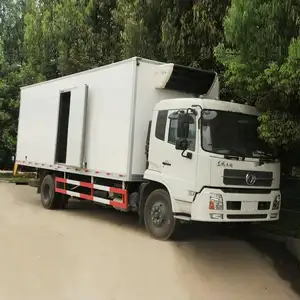 Dongfeng caminhão refrigerado carnes 4x2, caminhão de transporte de carne carnes/gancho refrigerador