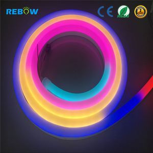 ซิลิคอน <span class=keywords><strong>Ip68</strong></span>กันน้ำฝันสีดิ้นแถบ24โวลต์60พิกเซล Ws2812 Ws2811 Dmx Rgb <span class=keywords><strong>Led</strong></span> นีออนดิ้น - Product Image 5