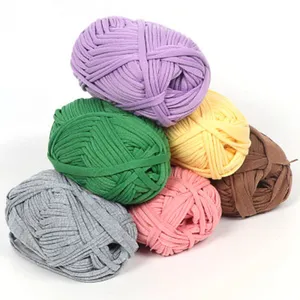 COOMAMUU Hand Knitting Yarn For Carpet Cushion Thick Cloth Mop Yarn for Hand Crocheting Bag Basket Pet's Bed