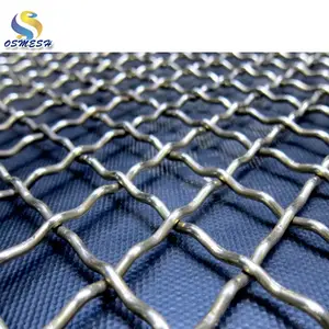 SS stainless steel galvanized crimped wire mesh screen