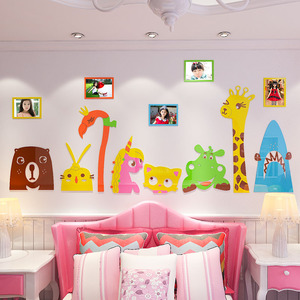 Pegatinas acrílicas 3D de animales de dibujos animados, arte de pared decorativo para niños para guardería y guardería, pegatinas decorativas para habitación de bebé - Product Image 3