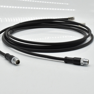 Conector <span class=keywords><strong>M12</strong></span> Cable PUR de 8 pines Adaptador industrial a cable <span class=keywords><strong>RJ45</strong></span> Negro IP67 Alimentación Macho <span class=keywords><strong>Rj45</strong></span> Hembra <span class=keywords><strong>M12</strong></span> X Conector de código - Product Image 2