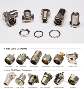 Thẳng 50 Ohm RF Coax N Jack Để N Nữ Adapter Vách Ngăn Với O-ring - Product Image 5