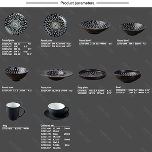 Shengjing Modern Black and White Expresso Cup Safety Ceramics Plate and Cups <strong>Set</strong> Porcelain <strong>Teacups</strong> <strong>Sets</strong> for Restaurant Hotel - Product Image 6