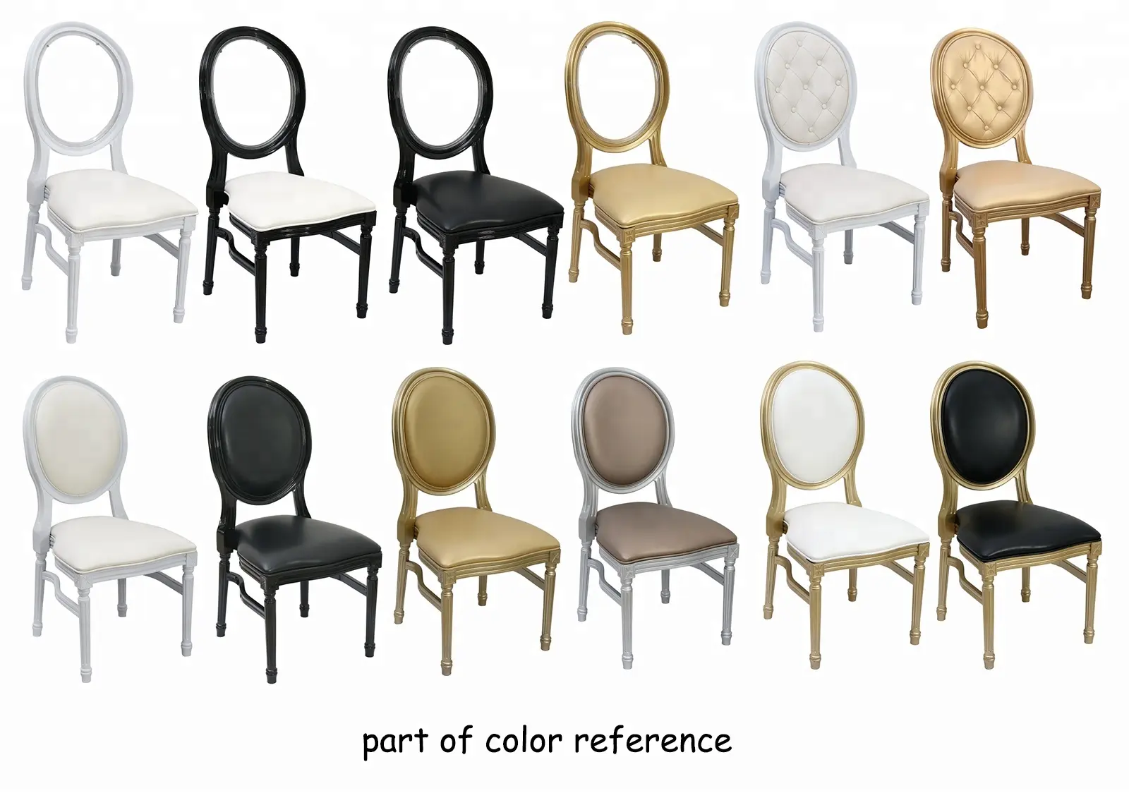wholesale price wedding ding chair Stackable french white louis chair