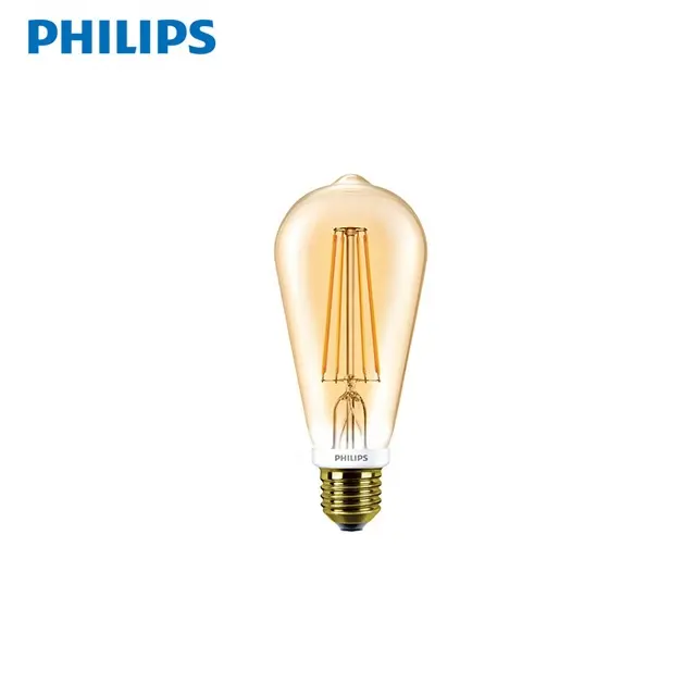 PHILIPS filament Flame LEDbulbs LEDCLASSIC 7-60W ST64 E27 2000K GOLD Decorative LED CLASSIC bulb dimmable