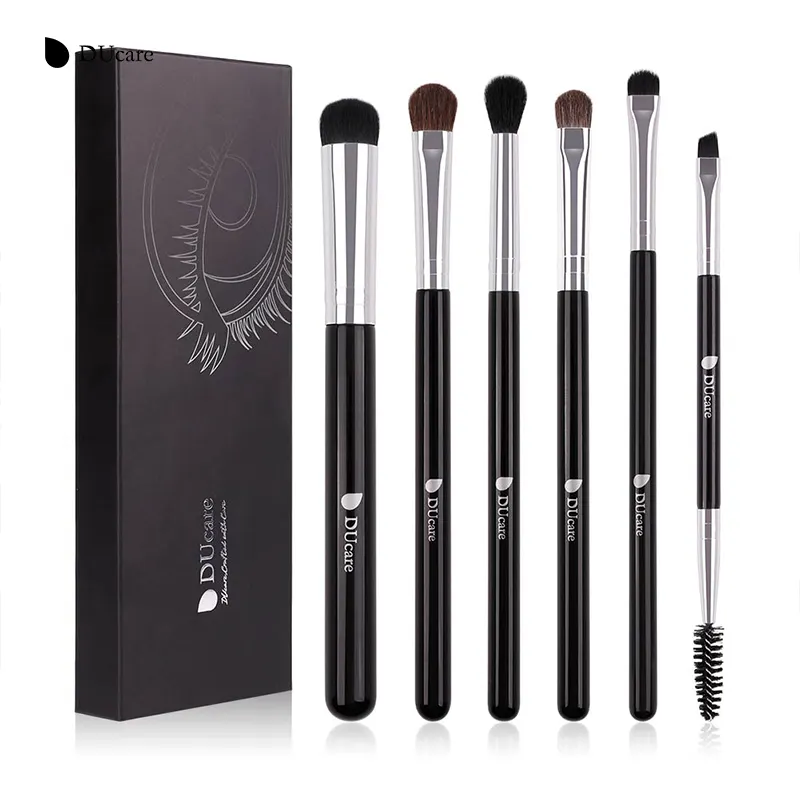 Ducare DF0601 black with paper gift box eye shadow brush set