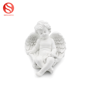 Reçine güzel küçük melek büyük aşk şekli tasarım kanatları uyku <span class=keywords><strong>cherub</strong></span> heykelcik ev dekor için - Product Image 5