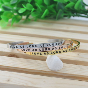 <span class=keywords><strong>proverbe</strong></span> bracelets inspirés gravé avec citation bracelet manchette pour femme enfant - Product Image 6