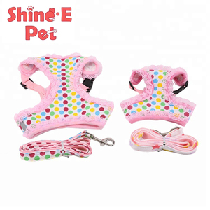 Encaje de color rosa pequeña arnés del perro y la correa del <span class=keywords><strong>chaleco</strong></span> de malla <span class=keywords><strong>para</strong></span> mascotas cachorro de gato - Product Image 3