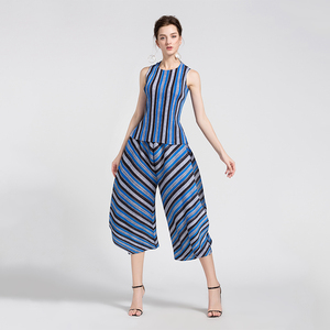 Primavera ed estate nuovo vestito a due pezzi da <span class=keywords><strong>donna</strong></span> a righe Casual e comodo da <span class=keywords><strong>donna</strong></span> di grandi dimensioni - Product Image 4