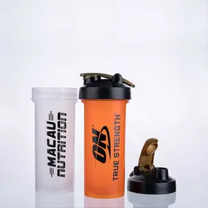 1000ml plastik çalkalama şişesi Logo baskı Protein spor su şişesi özel logo protein Shaker