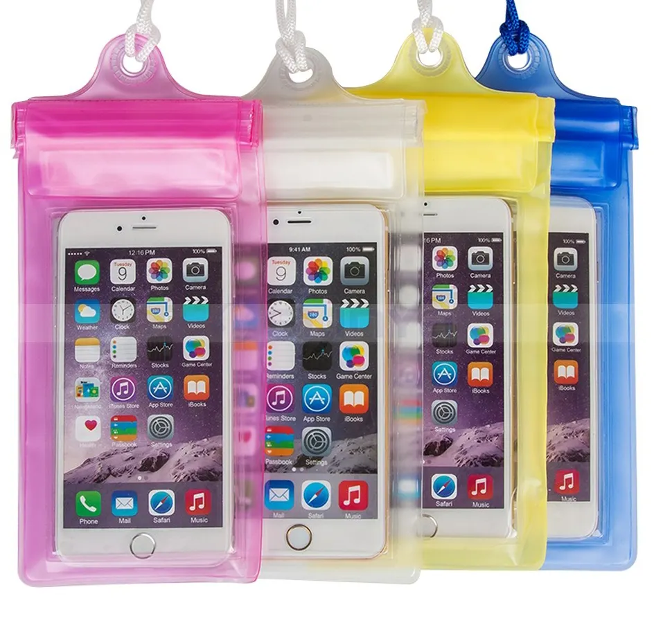 5inch to 6inch Universal Out Door PVC Plastic Waterproof Bag Case For iPhone