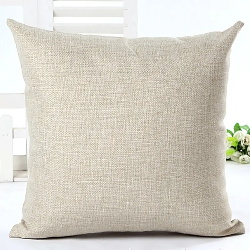 G&D Home Decorative Seat Print Custom Design Flax Linen Cushion Covers For Sofa