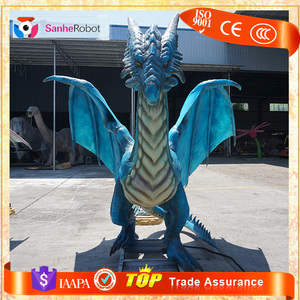 Infrarouge Contrôle Vie Taille Bleu Africain Wyvern Dragon Animatronic - Product Image 3