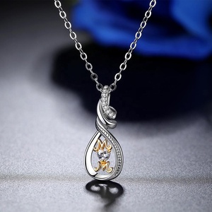 925 Sterling Perak Jantung Ibu Hari Hadiah Berlian Imitasi Aku Mencintaimu Ibu Kalung Liontin - Product Image 3