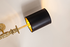 โคมไฟติดผนังแบบอาร์ตเดโค<span class=keywords><strong>ส</strong></span>มัยใหม่ ตัวโคมทำจากทองเหลือง/ทองแดง หัวเดียว <span class=keywords><strong>ส</strong></span>ำหรับโรงแรม/บ้าน พร้อมโคมไฟ<span class=keywords><strong>ส</strong></span>ีดำ - Product Image 6