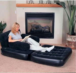 Sleeper love seat sofá cama plegable de <span class=keywords><strong>aire</strong></span>, sofá cama inflable 5 <span class=keywords><strong>en</strong></span> 1 tamaño queen - Product Image 4