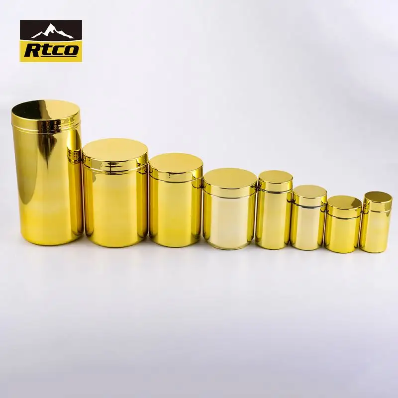 RTCO customized Gold hdpe 40oz plastic pill canister bottles factory price