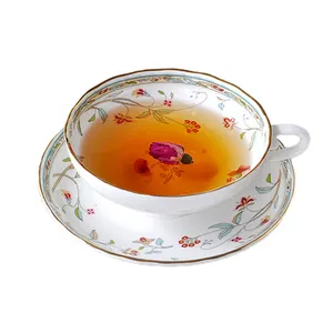 Engels afternoon thee bruiloft thee cup Elegante Chinese stijl keramische kopje koffie en schotel set