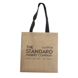 Durable <span class=keywords><strong>Pliable</strong></span> <span class=keywords><strong>Sac</strong></span> à Provisions Réutilisable <span class=keywords><strong>de</strong></span> Jute Jute <span class=keywords><strong>Sac</strong></span> Fourre-Tout - Product Image 2