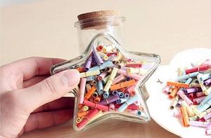 2oz,5oz ,10oz simpatico <span class=keywords><strong>barattolo</strong></span> <span class=keywords><strong>di</strong></span> vetro a forma <span class=keywords><strong>di</strong></span> stella con coperchio in sughero per caramelle, che fa bottiglia <span class=keywords><strong>di</strong></span> desiderio - Product Image 3