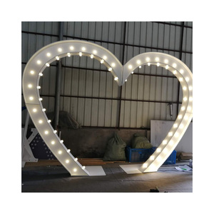 Letras de Corazón con Luz LED Acrílica de 4 Pies Personalizadas, Decoración para Propuesta de Matrimonio, Fiesta, Letrero Romántico para Eventos, <span class=keywords><strong>Alfabeto</strong></span> Iluminado - Product Image 1