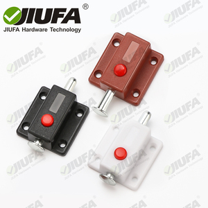 JIUFA Furniture Hardware Spring Loaded Automatic Button Plastic <strong>Push</strong> <strong>Latch</strong> <strong>Push</strong> to Open Spring Furniture Cupboard <strong>Latch</strong> - Product Image 1