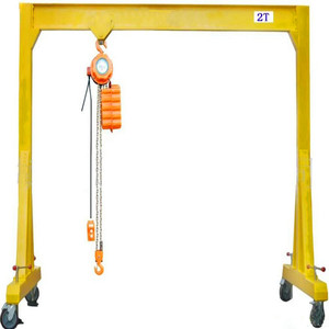 Portal Soort Kleine Portaalkraan Frame 1ton Met Mobiele Einde Truck 1500Kg 8M Gemakkelijk Bediend Ligger Portaalkraan elektrische Takel 2-8M - Product Image 3