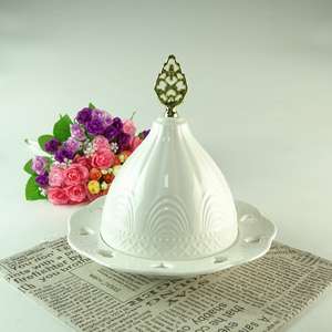 <span class=keywords><strong>Plat</strong></span> à beurre en porcelaine avec couvercle, formes et couleurs personnalisées, vente en gros, <span class=keywords><strong>plat</strong></span> à beurre en céramique Tajine en céramique - Product Image 2