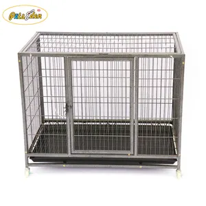 Pesante Heavy Duty indoor & outdoor gabbia del cane tubo di filo di pet dog kennel crate con ruote