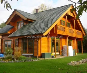 Beautiful comfortable prefabricated log/wooden houses made in China