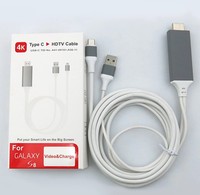 USB 3.1 Typ C zu HDMI 2 m Kabel Adapter Konverter Ultra HD 1080 P 4 k Lade HDTV Video Kabel für Samsung S8 S9 S10 für iphone