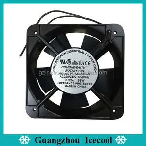 220V Comonweaith 15x15cm cooling rotary fan 38W with box packing FP-108EX-S1-S