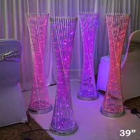 Lampu Spiral LED Tinggi 39 Inci, Lampu Tengah Menara untuk Dekorasi Pesta Pernikahan Rumah
