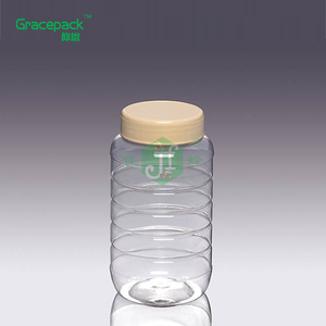 Miễn phí mẫu rỗng đóng gói tùy chỉnh lưu trữ cookie/kẹo/mật ong lọ 850 ml/1250 gam nhựa trong suốt <span class=keywords><strong>jar</strong></span> - Product Image 2