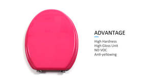 Bofan高光沢アンチ黄変旅行便座アメリカンレッド装飾バスルームアクセサリーNO VOCユニット - Product Image 6